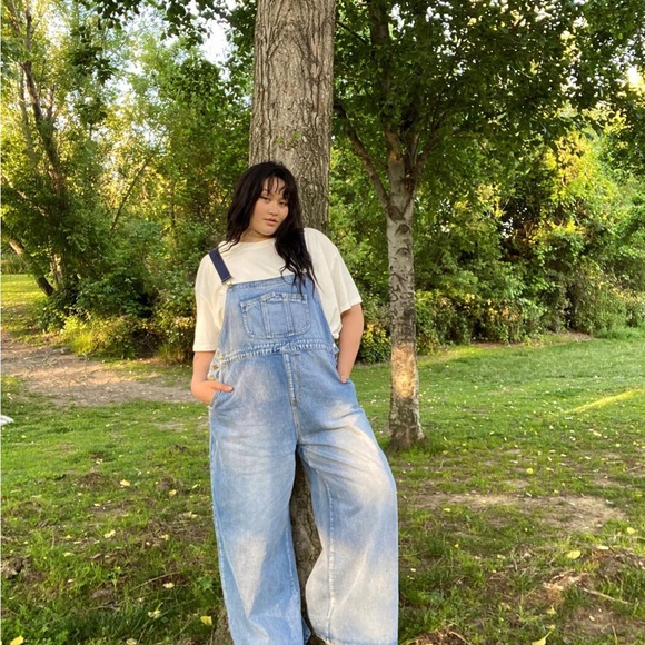 Women's Blue Denim Overalls - Picture 6 of 6